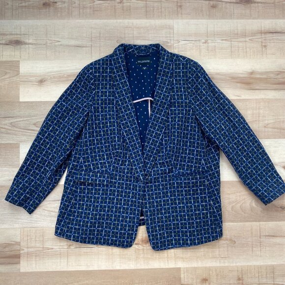 Wildfang Check Print Suit Set Essential Trouser & Essential Tux Blazer Size 26W - Picture 2 of 16